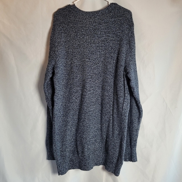 American Eagle Round Neck Long Sleeve Sweater Prep Fit Marbled Blue Size XLT - Picture 4 of 7